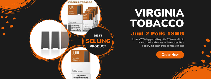 JUUL POD VIRGINIA TOBACCO 5%: A CLASSIC TOBACCO EXPERIENCE WITH A SMOOTH HIT.