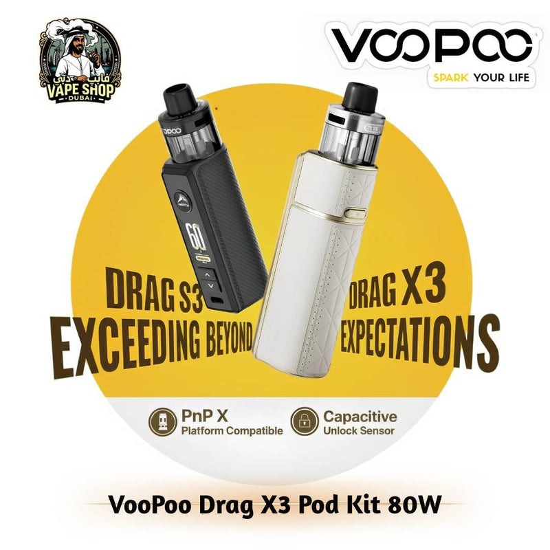 VooPoo Drag X3 Pod Kit 80W | External Battery Required