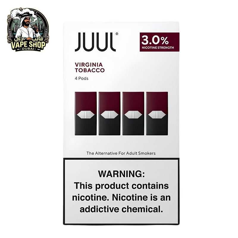 Juul Pods Virginia Tobacco 3% 4Pc/Pack | USA Made