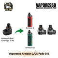 Vaporesso Armour G Series Pod 5ml GTX coil compatible