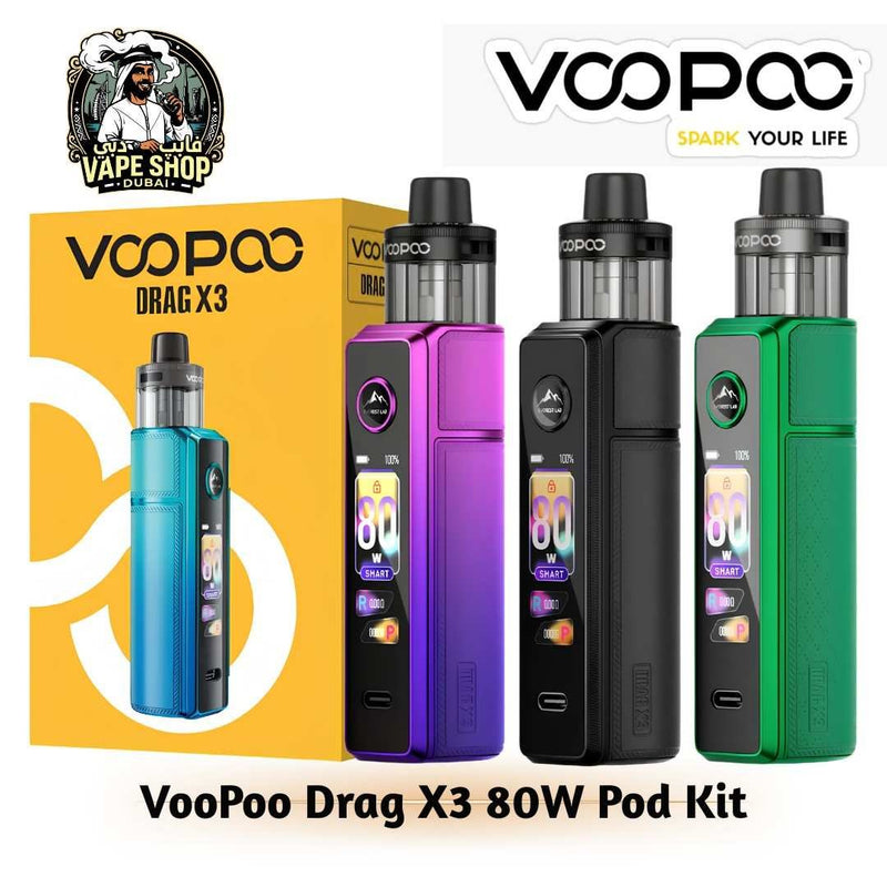 VooPoo Drag X3 Pod Kit 80W | External Battery Required