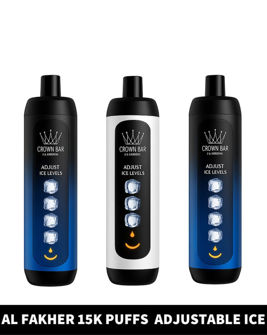 crown bar adjustable ice al fakher 15000 puffs 5mg